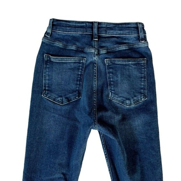 We The Free People Women's Sz 26 Reagan Exposed Button Front Distressed Jeans - Picture 8 of 9